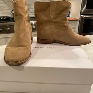 Isabel Marant Crisi suede hidden wedge heel booties boots 39